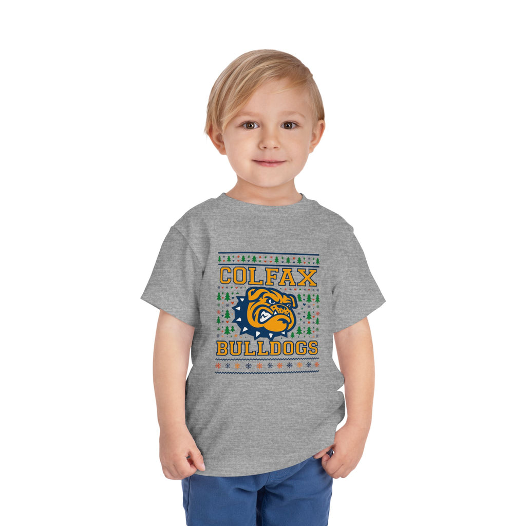 Colfax Bulldogs Ugly Sweater Toddler Tee