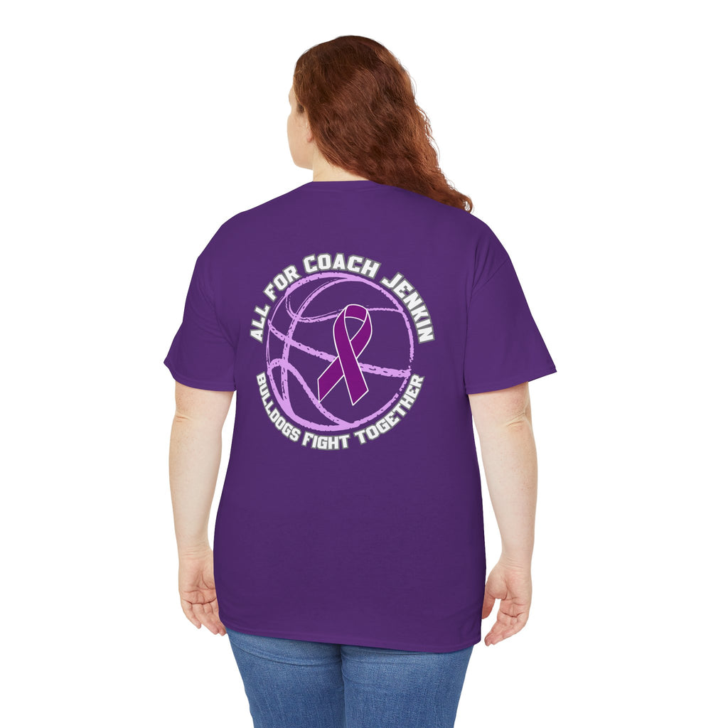 All For Coach Jenkin Bulldogs Fight Together Purple Ribbon