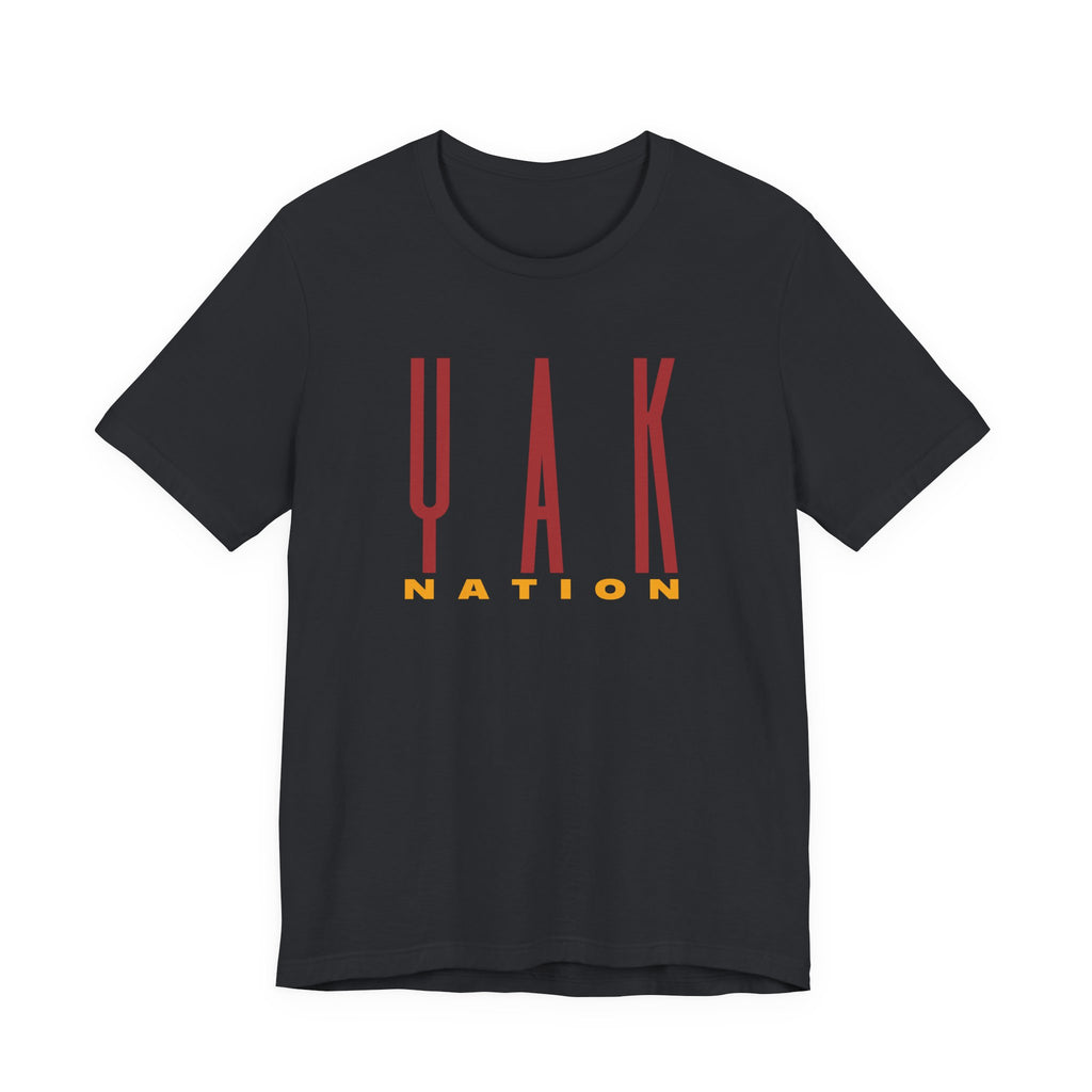 Yak Nation Graphic Tee — Bold Vertical Logo Shirt