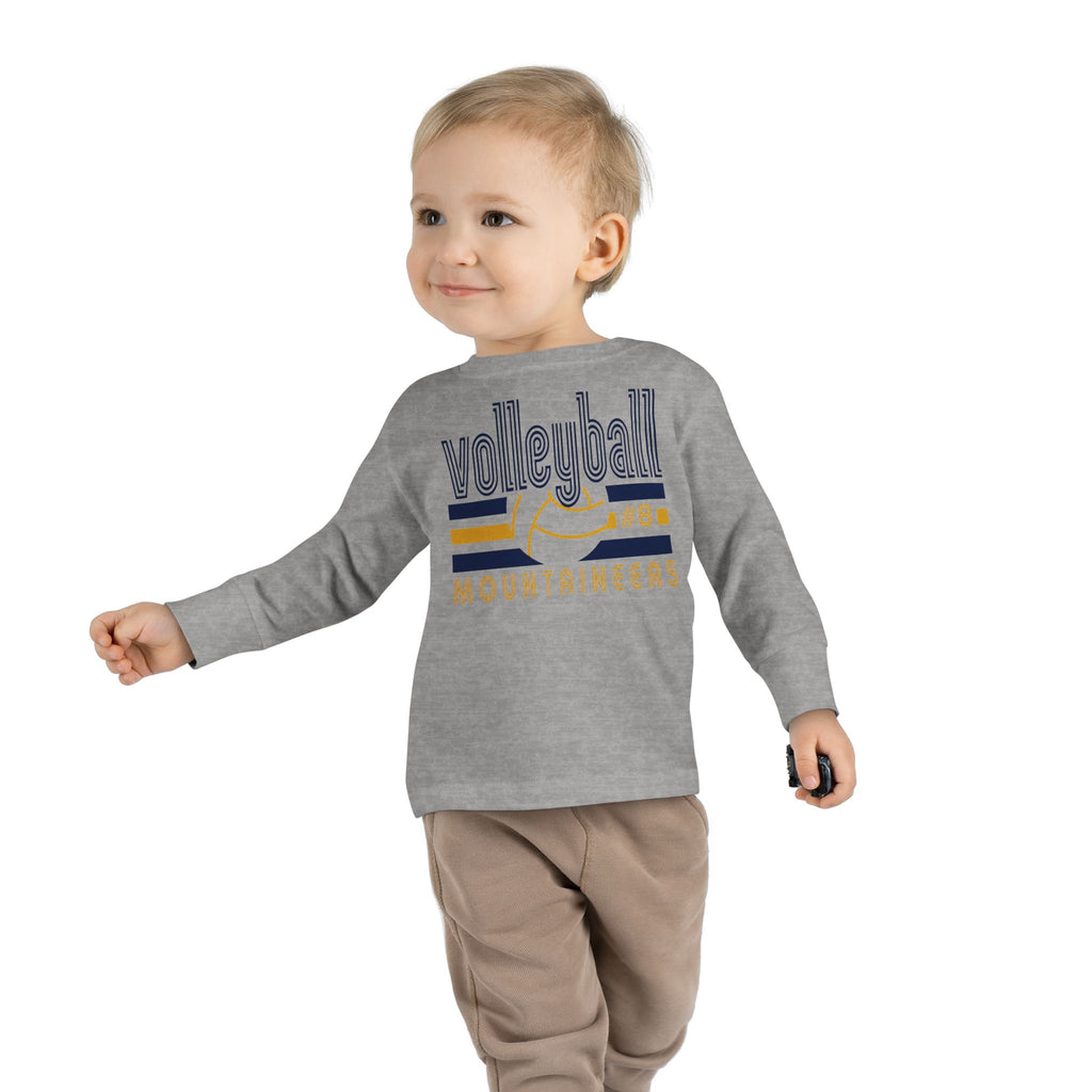 Toddler Volleyball Tee — 'Mountaineers' Team Jersey with Number 8