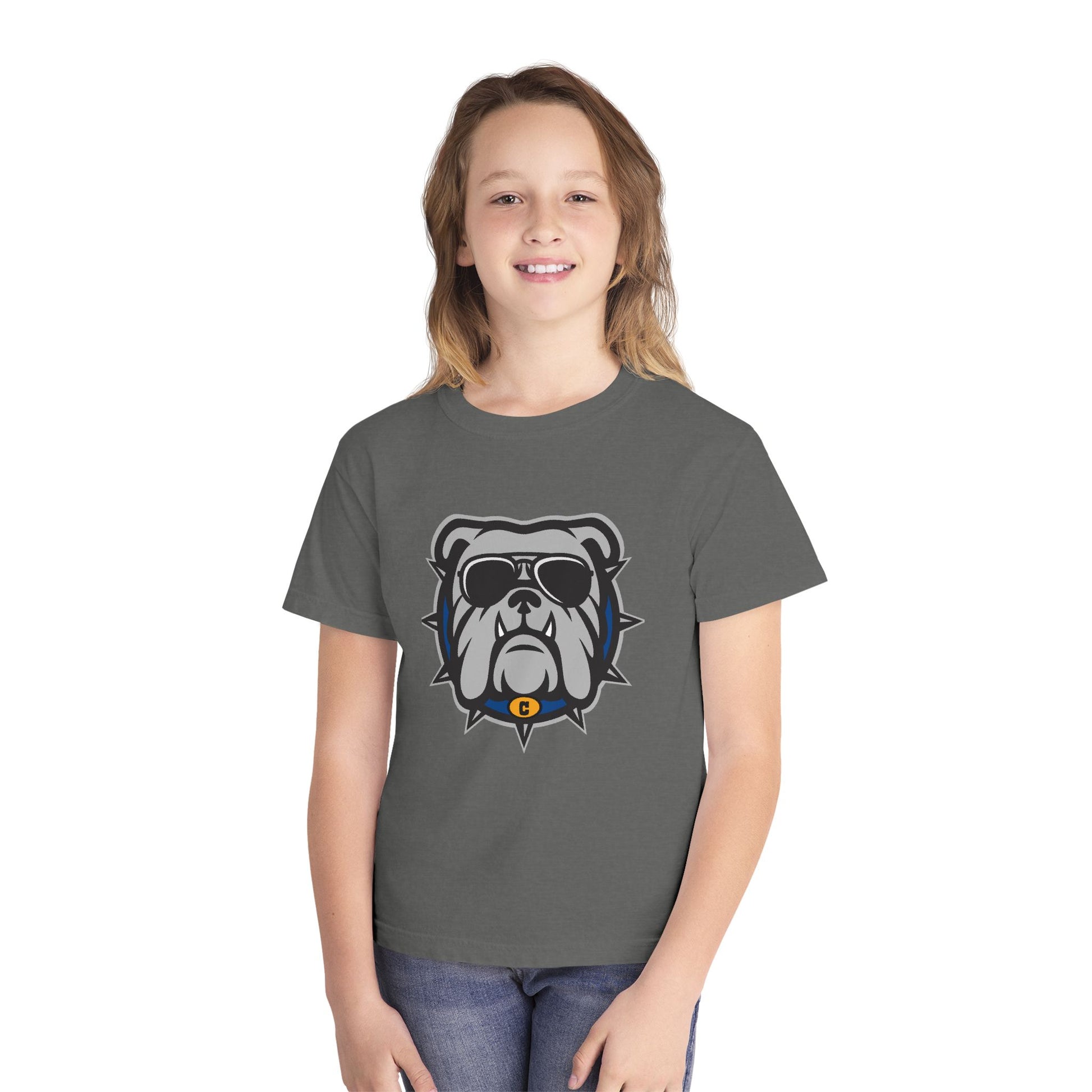 Cool Bulldog Graphic Youth Tee