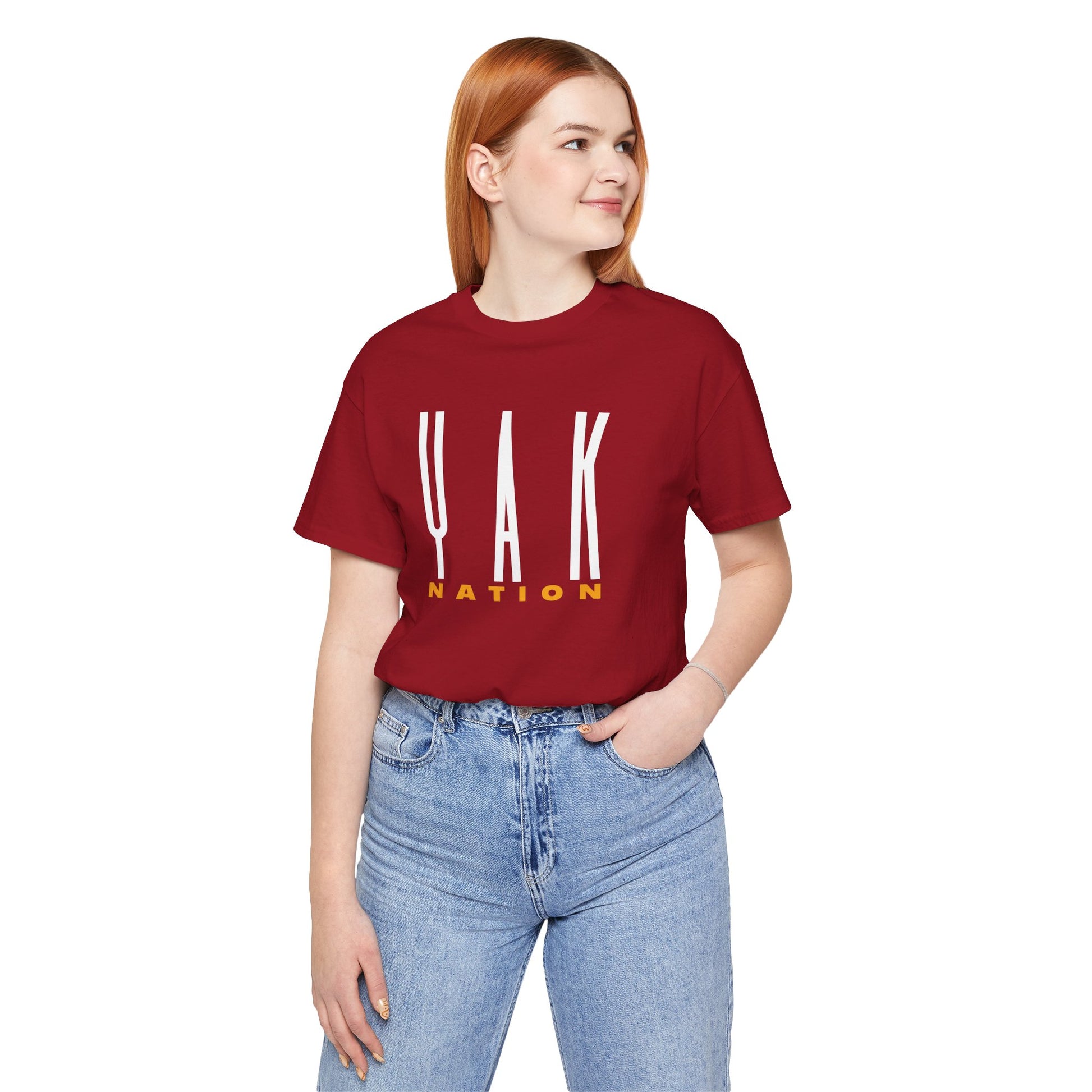 Yak Nation Graphic Tee — Bold Vertical Logo Shirt