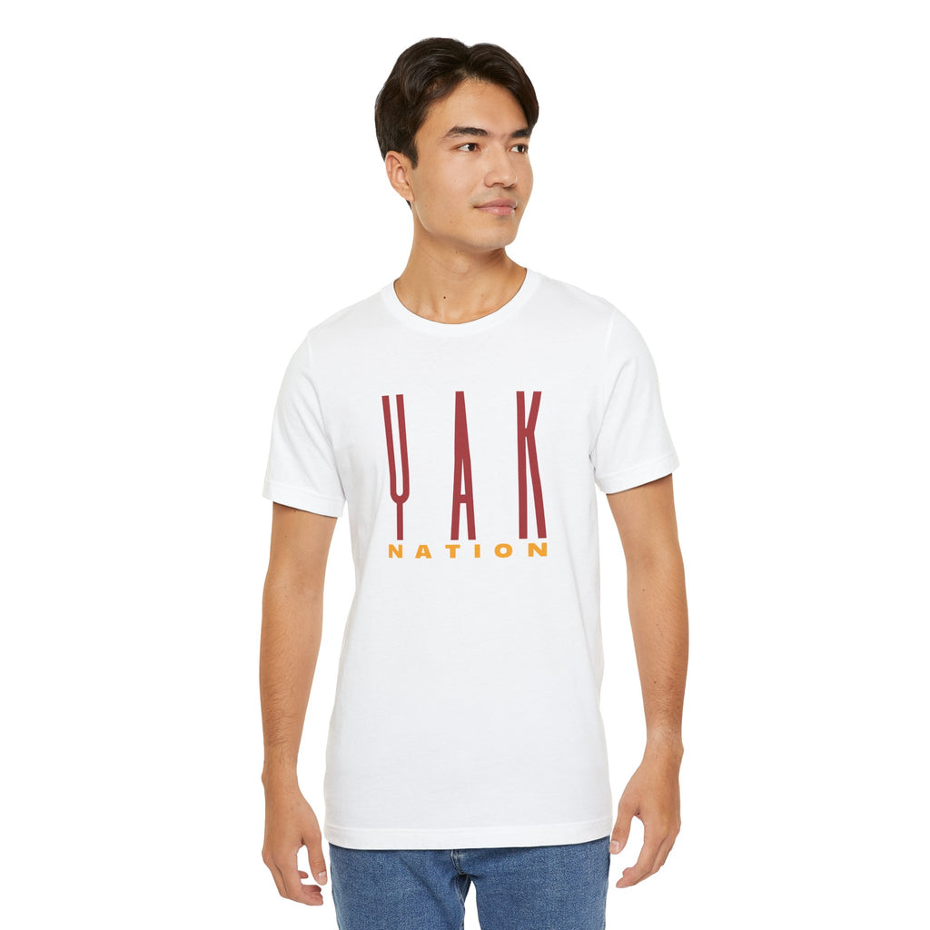 Yak Nation Graphic Tee — Bold Vertical Logo Shirt