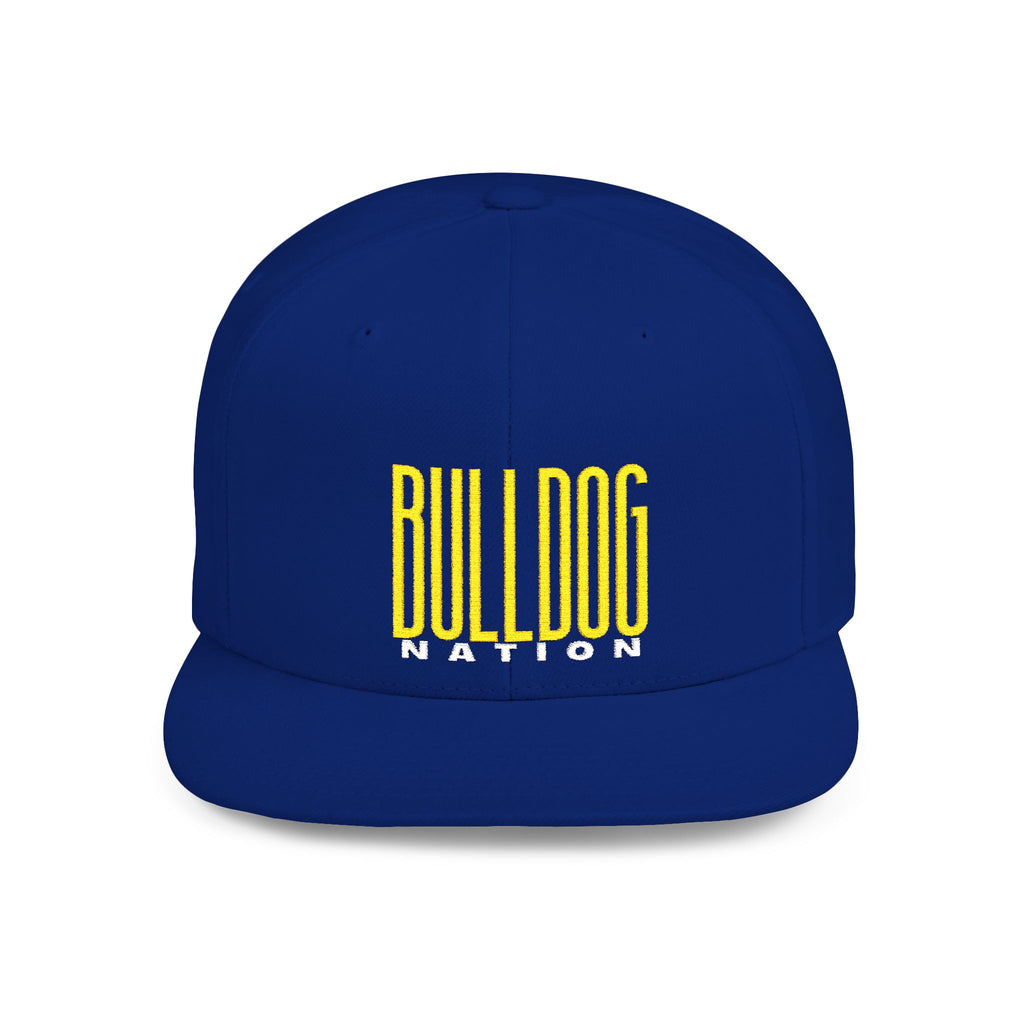 Bulldog Nation Flat Bill Snapback Cap