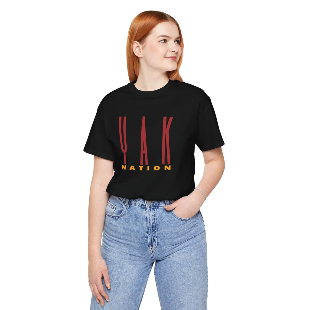 Yak Nation Graphic Tee — Bold Vertical Logo Shirt
