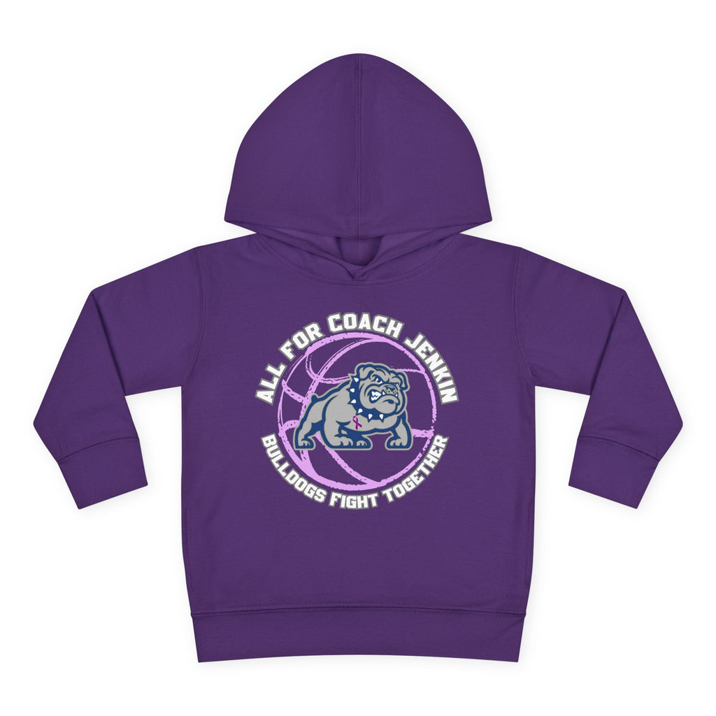 Toddler Hoodie — "All for Coach Jenkin" Bulldogs Fight Together Pullover