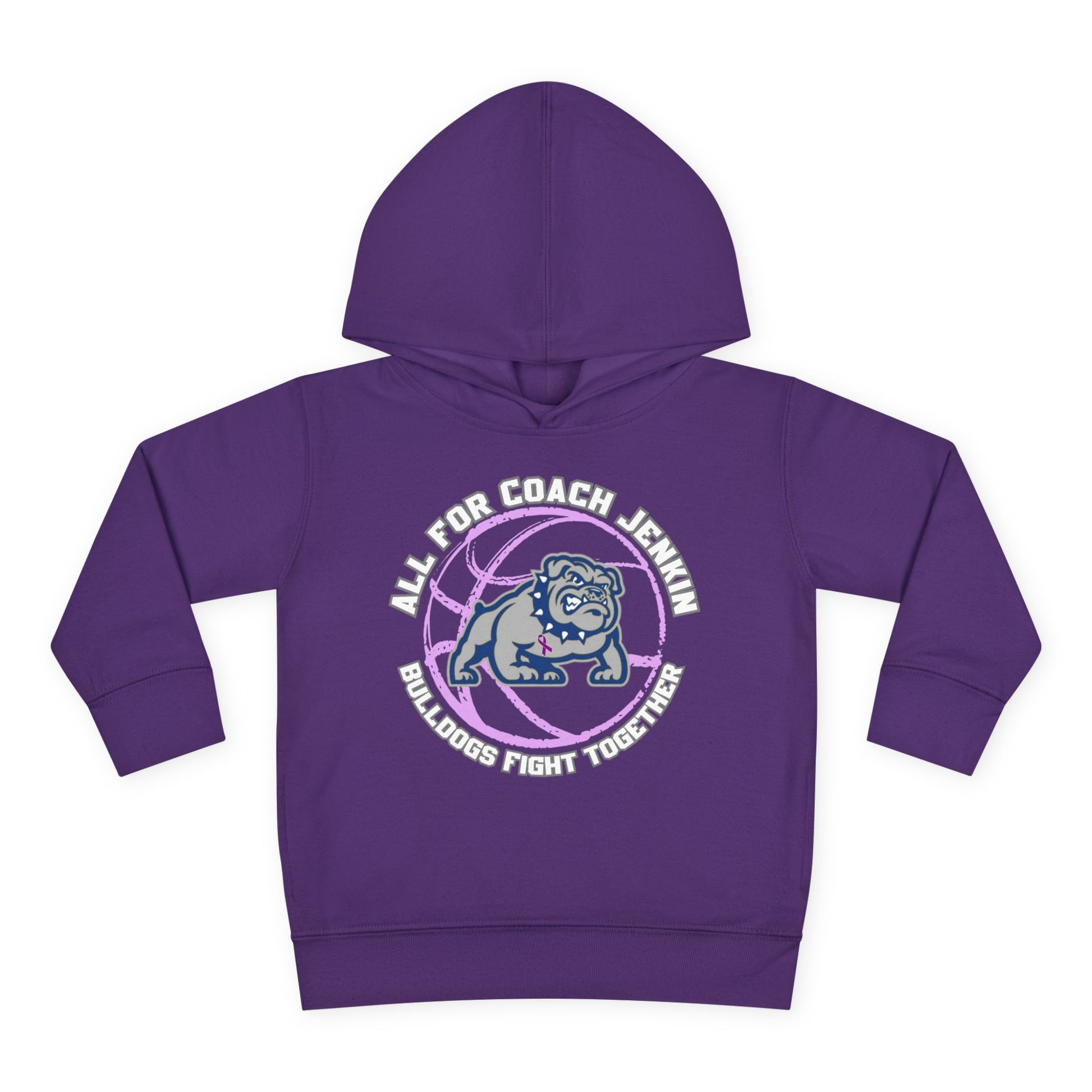 Toddler Hoodie — "All for Coach Jenkin" Bulldogs Fight Together Pullover