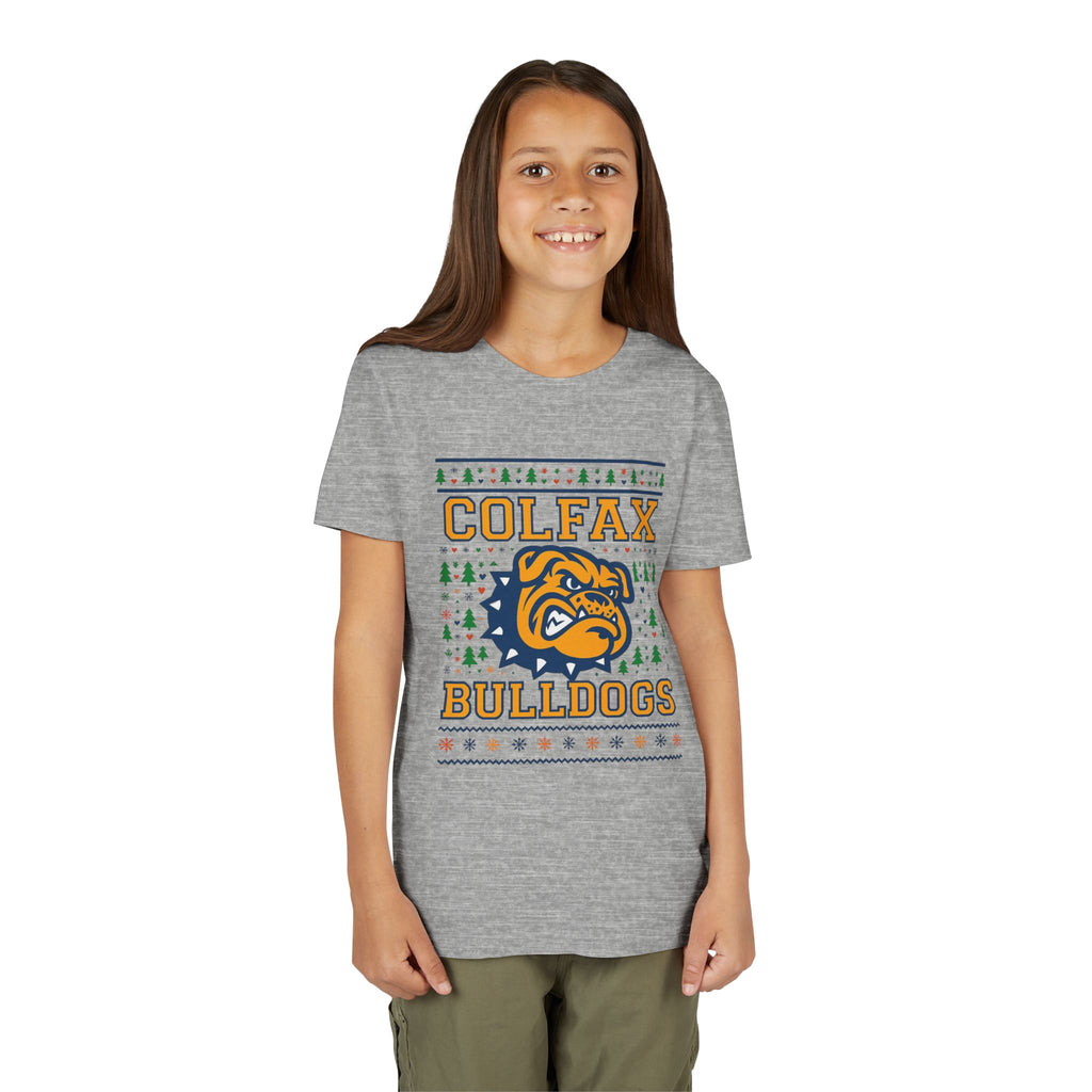 Colfax Bulldogs Ugly Sweater Youth Holiday Tee