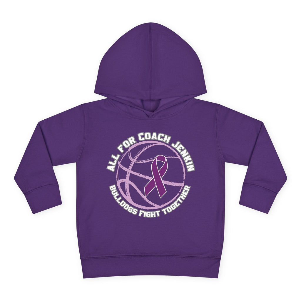 Toddler Hoodie — "All for Coach Jenkin" Bulldogs Fight Together Pullover