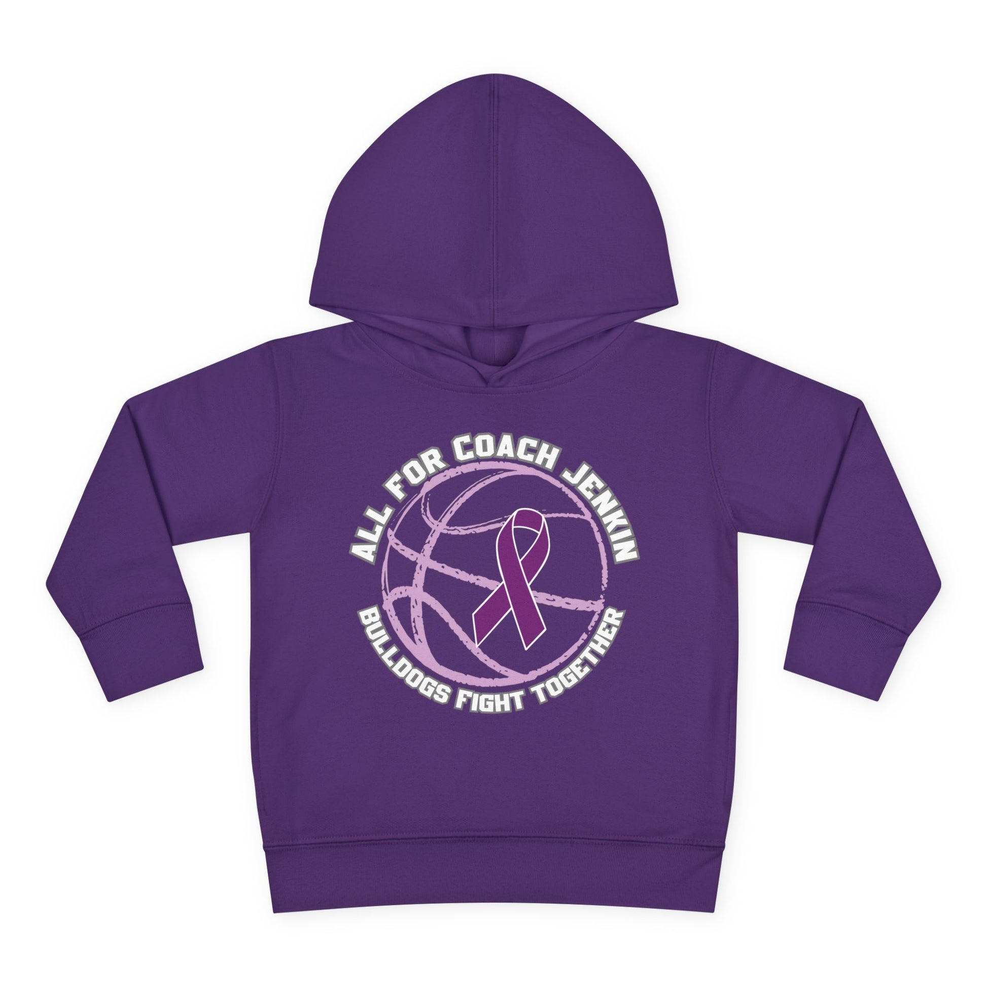 Toddler Hoodie — "All for Coach Jenkin" Bulldogs Fight Together Pullover