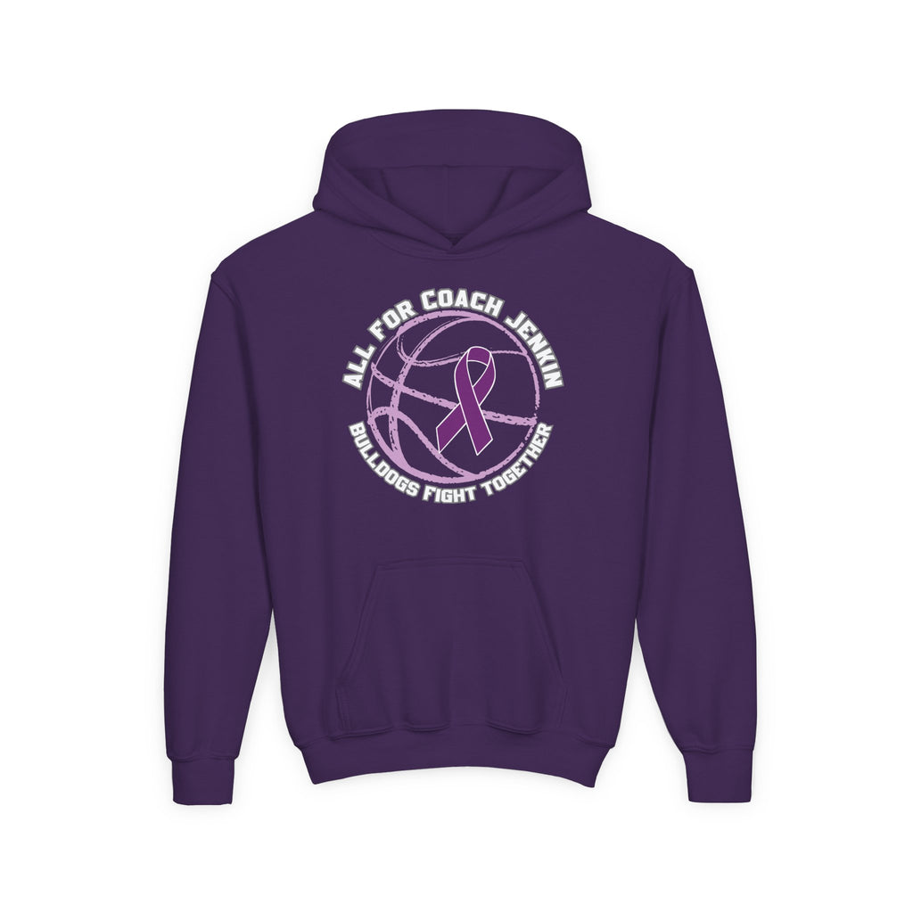 Youth Hoodie – "All For Coach Jenkin" Bulldogs Fight Together Team Hoodie