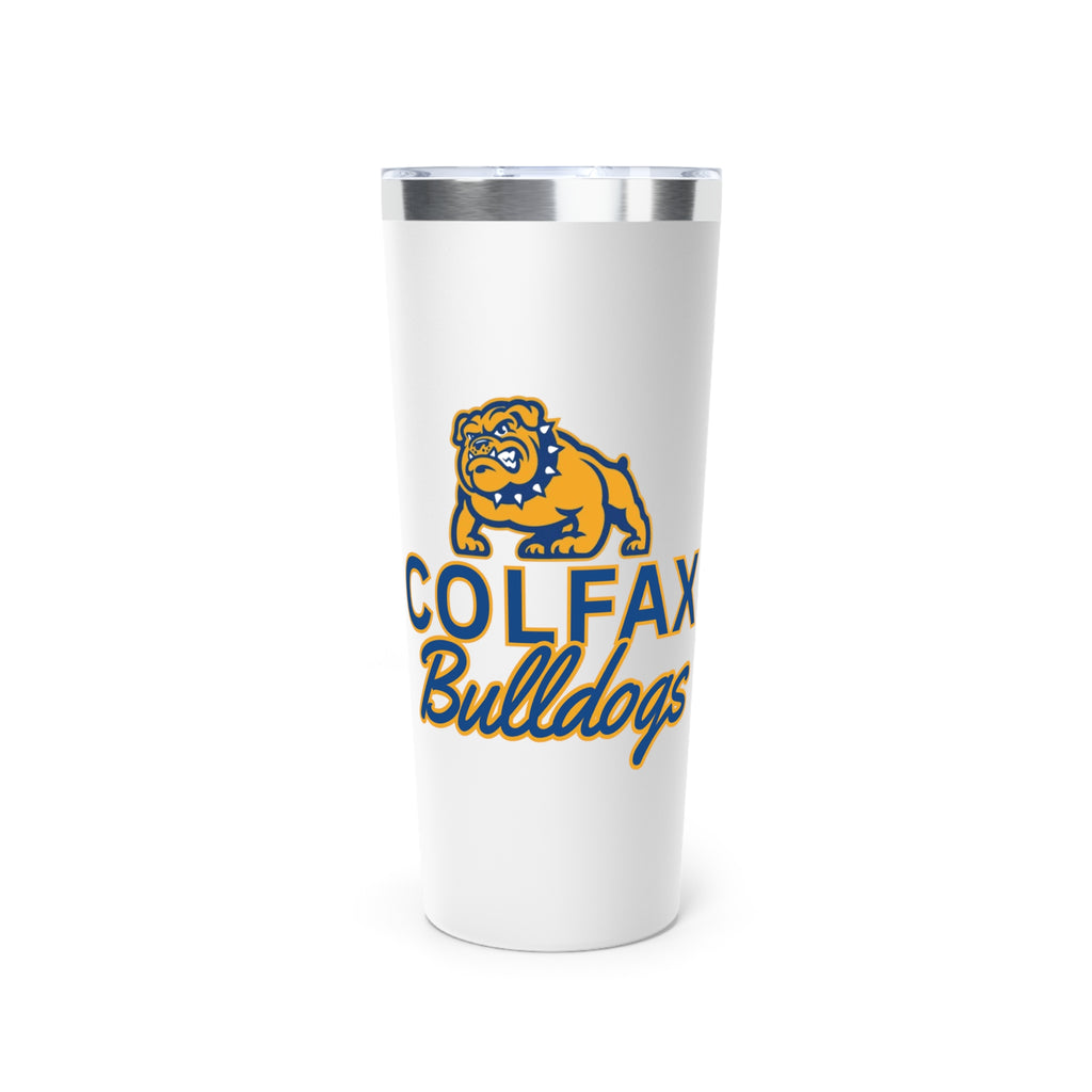 Copper Insulated Tumbler - Colfax Bulldogs 22oz Mug, Travel Cup, Sports Fan Gift, Team Spirit, Birthday, Graduation